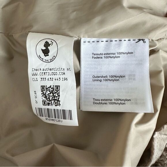 Save the Duck Ultra Light Jacket in Tan Size Large - Picture 9 of 10